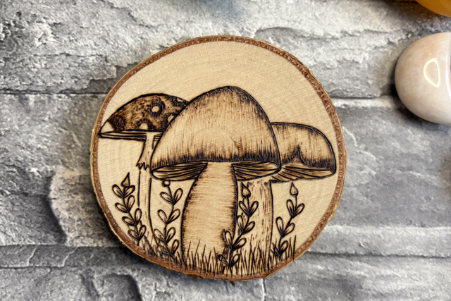 A troop of mushrooms. 