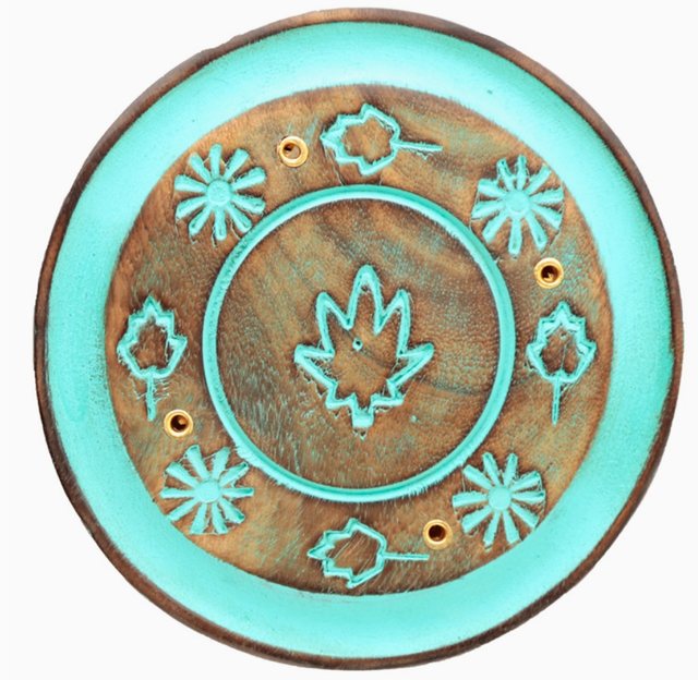 Brule encens bâton en bois bleu