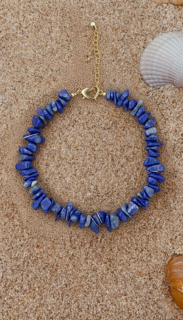 Bracelet pierre bleue lapis-lazuli