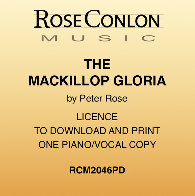 THE MACKILLOP GLORIA  PDF  Piano/Vocal Edition by Peter Rose