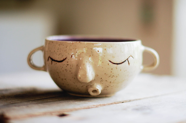 Kakaoschnute, Tasse mit 2 Henkel, lila