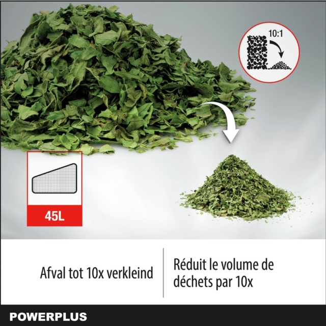 Power Plus POWEG9013 Vacuum Cleaner Leaf Shredder 3300W