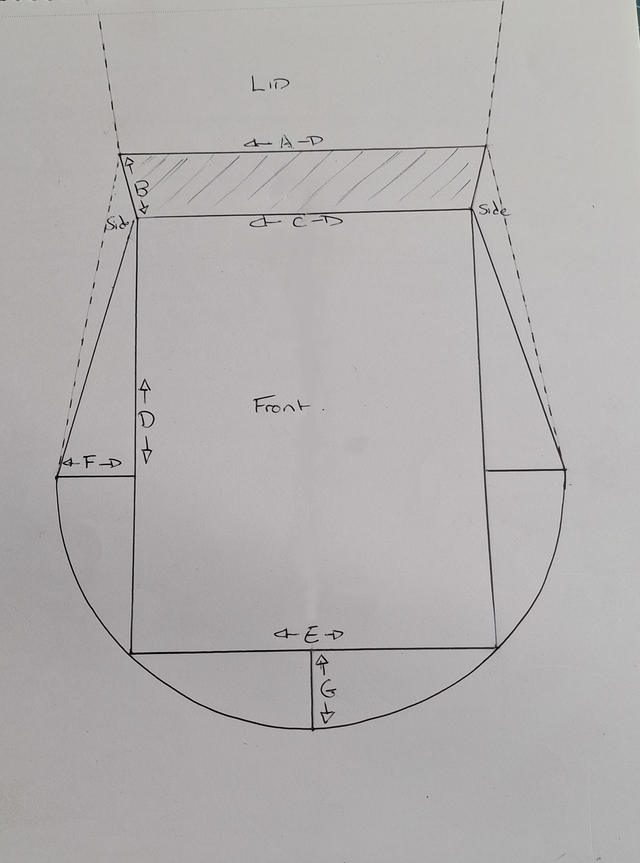 Pouch, round bottom, Leather Tongue