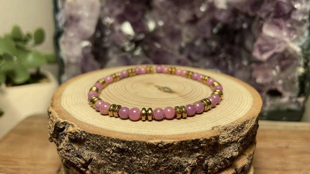 Bracelet PHOSPHOSIDERITE 4mm (Avec Hématites)