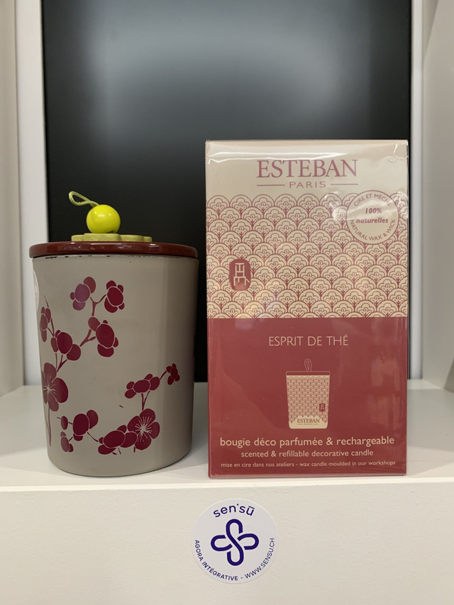 ESTEB BOUGIE DECO&amp;RECHARG PARF. ESPRIT DE THE 170G