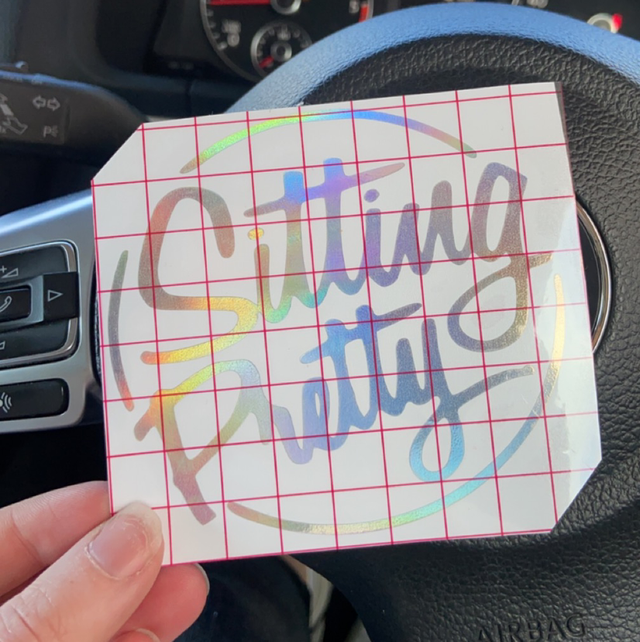 Sitting Pretty Decal 