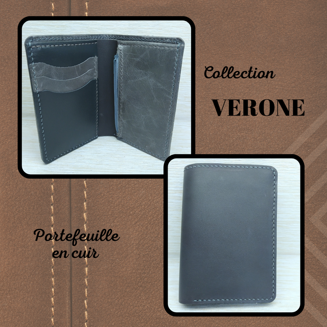 VERONE portefeuille - Gris mat