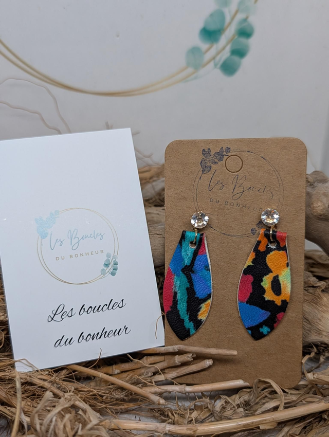 Boucles d'oreilles Simply multicolore s007