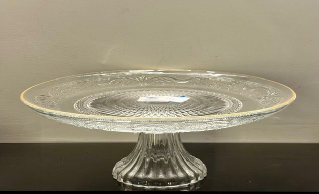 PLATO DE TARTA CRISTAL LABRADO