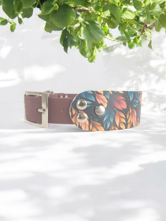 Collier pour chien en BioThane® Original USA. Leave / Marron Saddle 