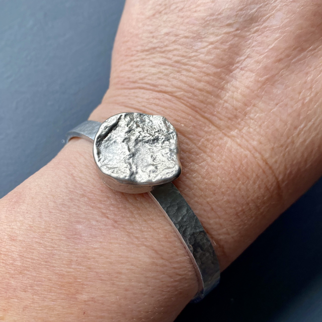 Outlander locations textured cuff bracelet