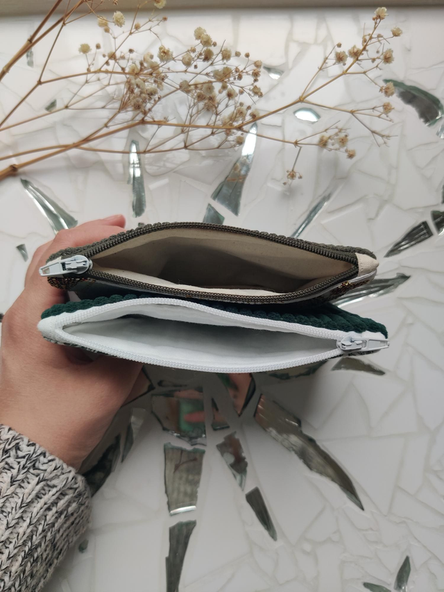 Petite pochette / porte monnaie "vert"