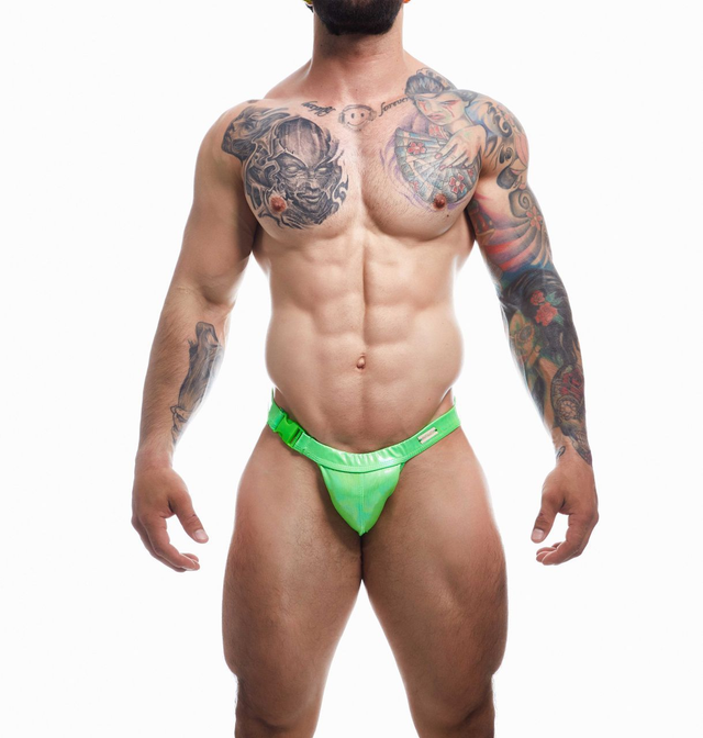 C4M Emerald Clip Tanga Brief Green L