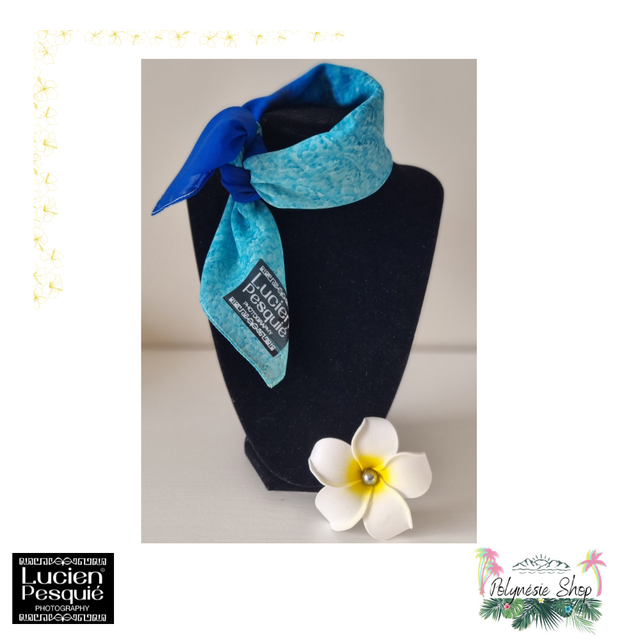 Foulard Lagon de Tetiaroa 46x46cm