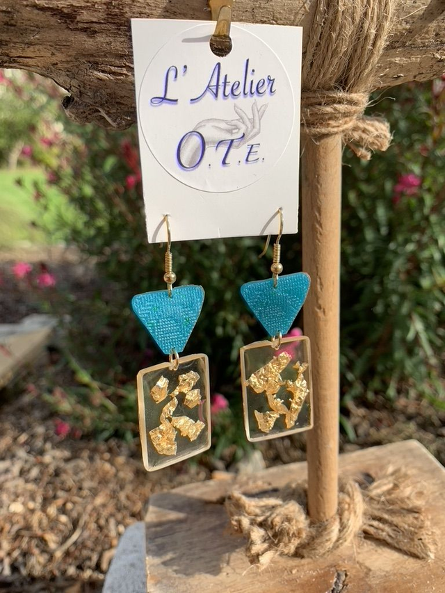 BO Bradley Turquoises feuilles d&#039;Or