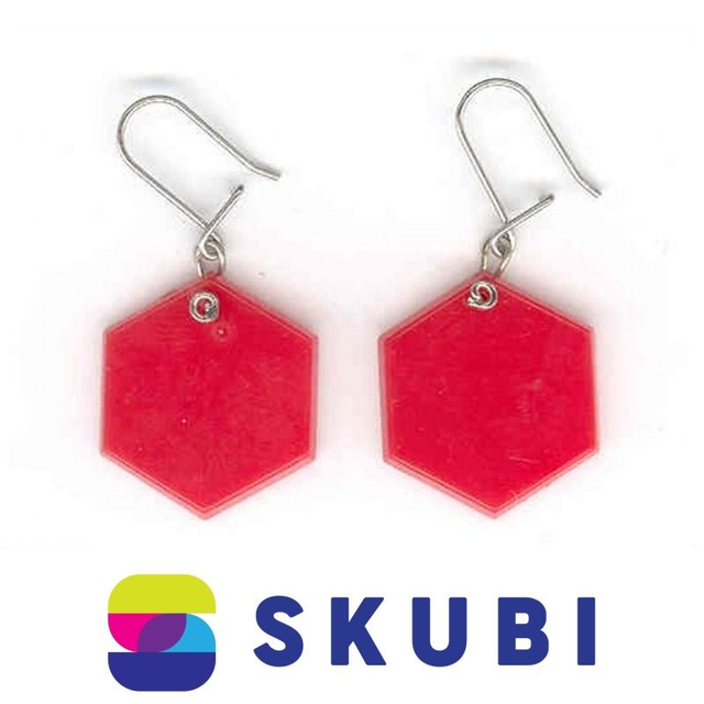 RETRO NÁUŠNICE PLASTOVÉ - 2 CM - NA HÁČKU (č. 159)