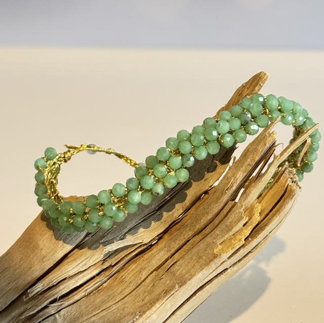 Bracelet Crochet Vert d'eau