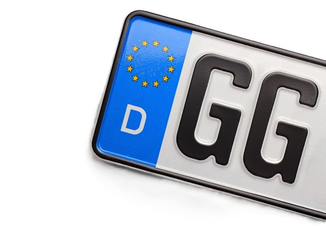 1 x Kennzeichen (Standard 520x110mm)