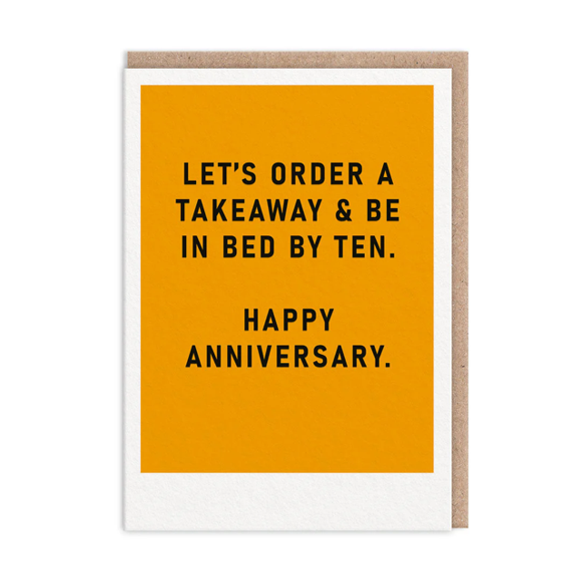 In Bed By Ten Anniversary Card