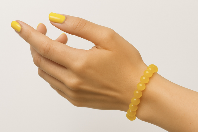 Zonlicht Gele Edelsteen Armband – Handgemaakte Kralenarmband