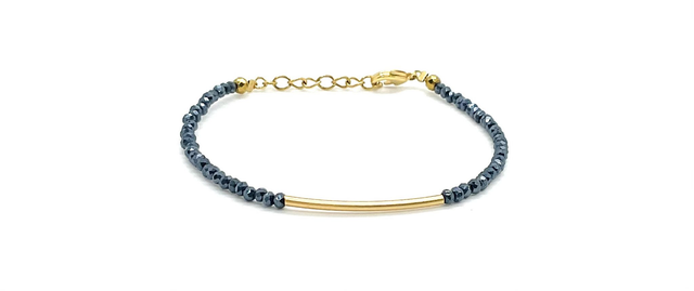 Bracelet Hématite facettée