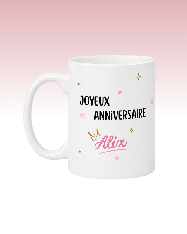 Mug anniversaire 18-29 ans Princesse