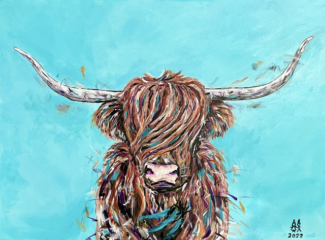 X4 Prints - Angus the Highland Coo 8"x10" (£7.50 per unit)