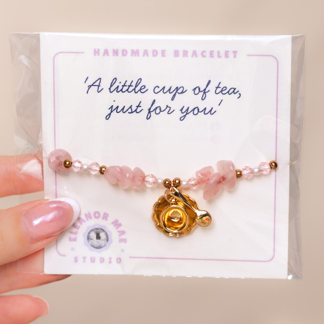'A little Cup of Tea' Crystal Bracelet 