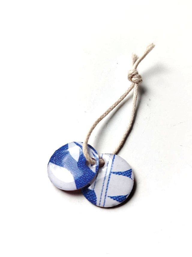 Pampilles Upcyclées Réversibles en Cartes et Papier Recyclés pour créoles - Florales