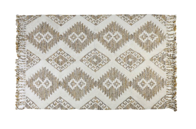SUWADI rug - ochre/white