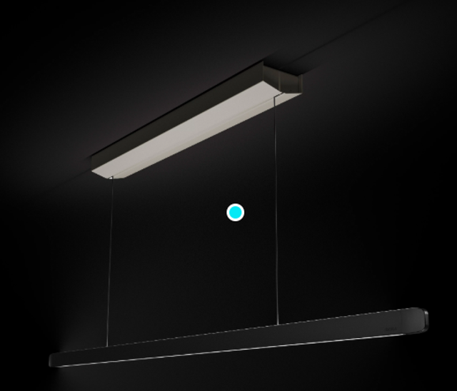 BORA Horizon Pendelleuchte move - schwarz 126 cm, Gestensteuerung LHMSW