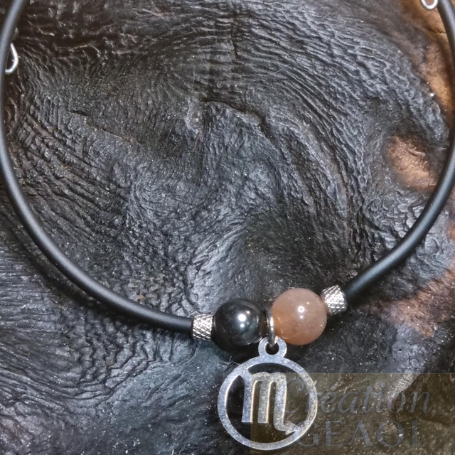 Scorpion (hématite non Magnétique et Pierre de Soleil)