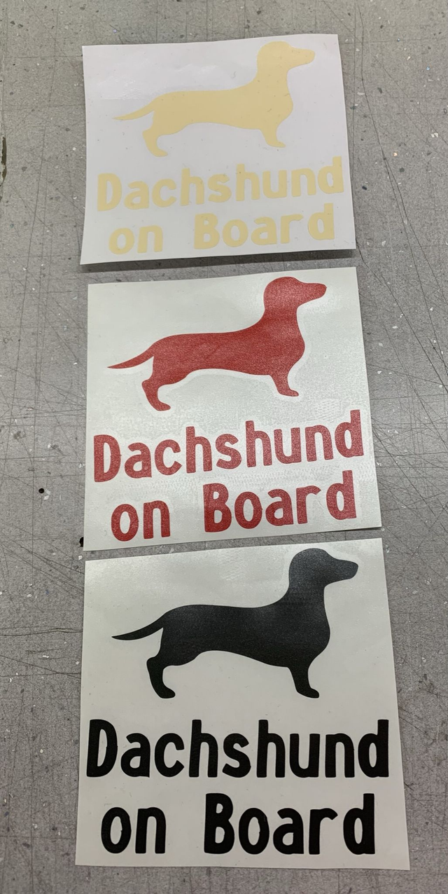 Dachshund On Board Sticker 
