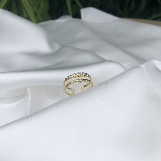 Elea * bague double strass