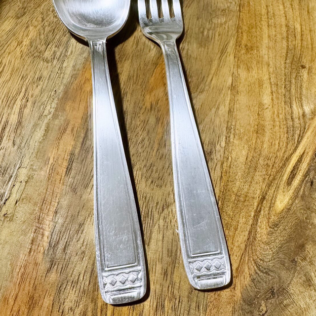 Duo Argent géométrique