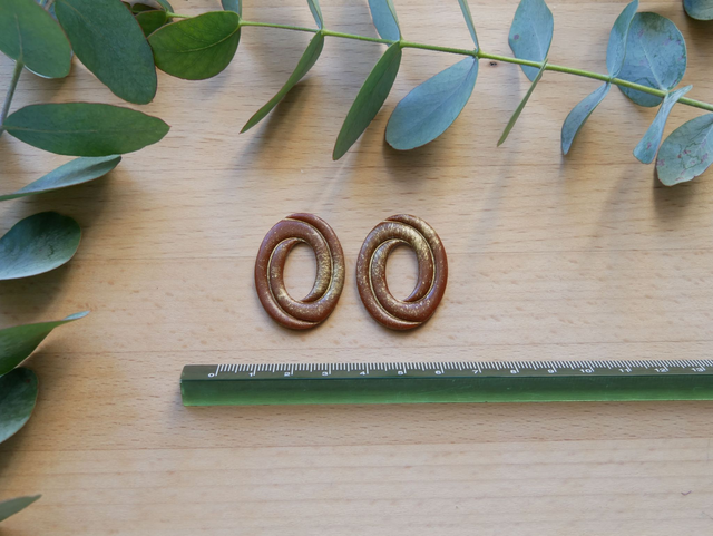 Maxi loop marron/doré