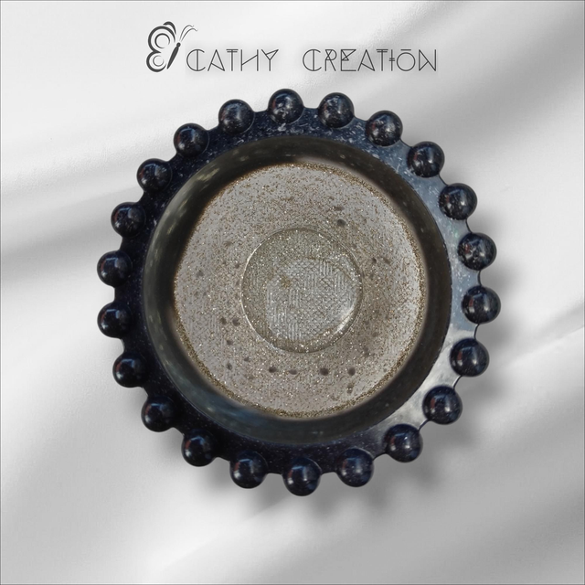 Vide poche noir et paillettes 