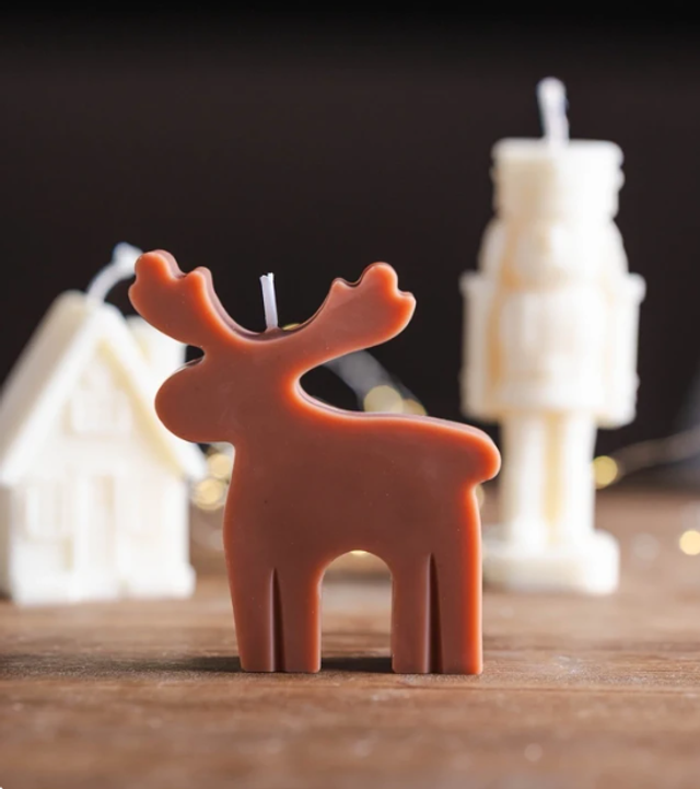 Bougie de Noël renne