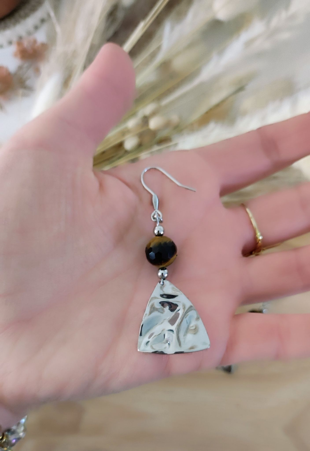 Boucles d'oreilles "Éternel" Oeil de tigre