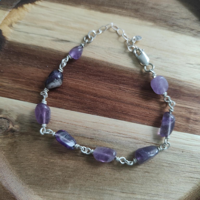 Bracelet Argent 925 et Améthyste 