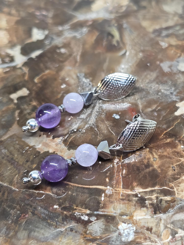 Boucles d'oreilles Améthyste 