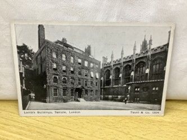 Lamb's Buildings, Temple, London Vintage Postcard 1204 Taunt & Co, Our Ref A21 £3.00