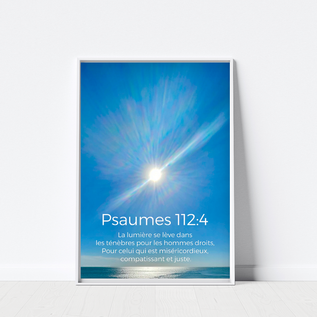 Affiche Psaumes 112:4 — Light Over Darkness