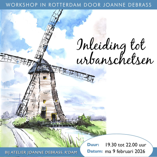 09-02-2026 van 19.30 - 22.00 Workshop Inleiding tot urbanschetsen in Rotterdam