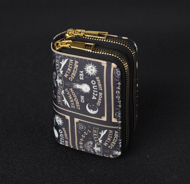 Black Ouji Board Credit Card Wallet. 