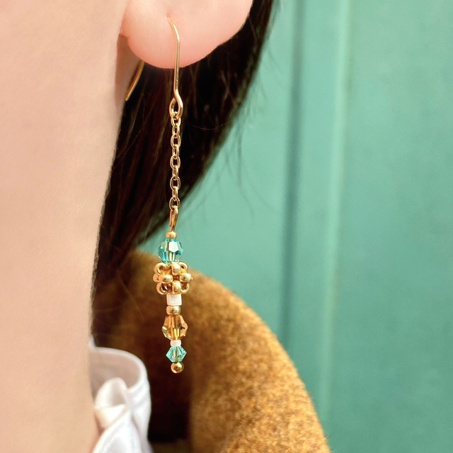 Boucles d’oreilles Kalia chainette