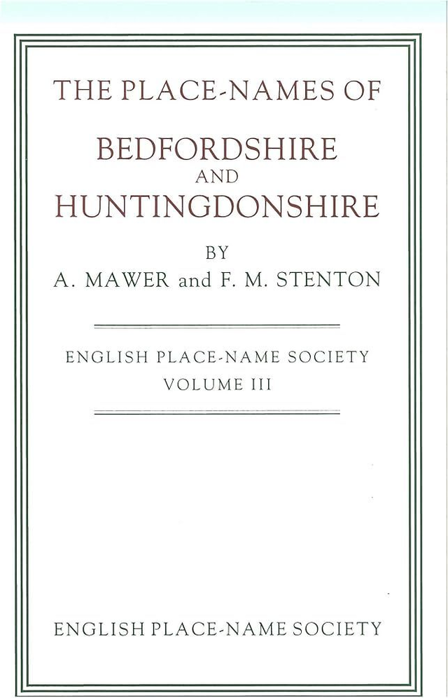 The Place-Names of Bedfordshire and Huntingdonshire