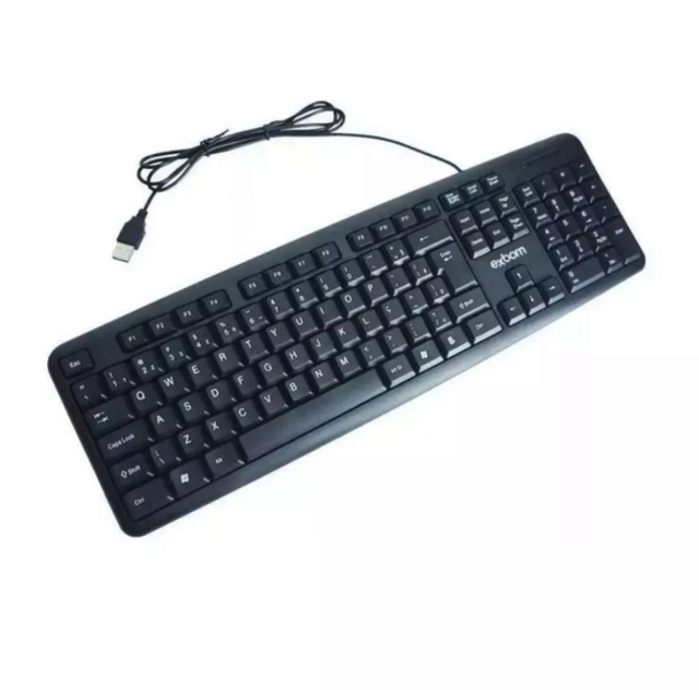 Teclado Usb Abnt2 Padrão Brasileiro Super Macio Notebook Pc kapbom