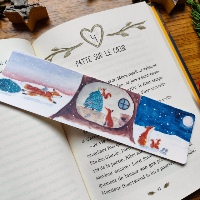 Préparatifs de Noël - marque page