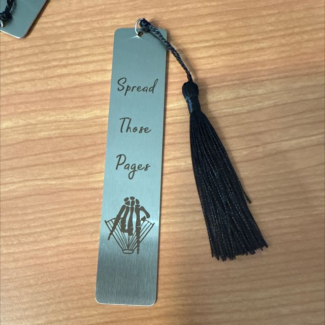 Spread those pages bookmark